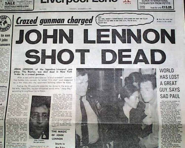 El  8 de diciembre de 1980, John Lennon fue asesinado
