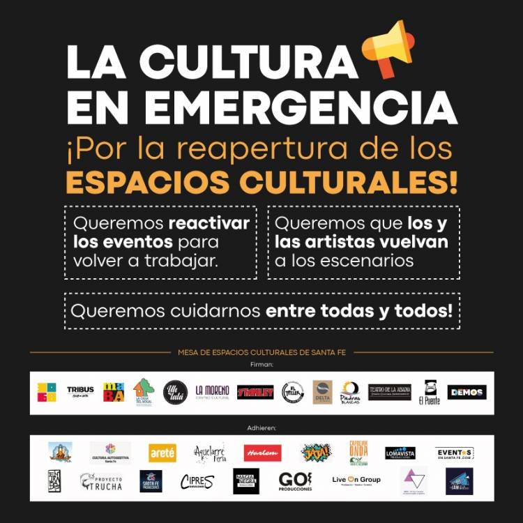 La Cultura en Emergencia: “Es urgente la reapertura de los espacios culturales”