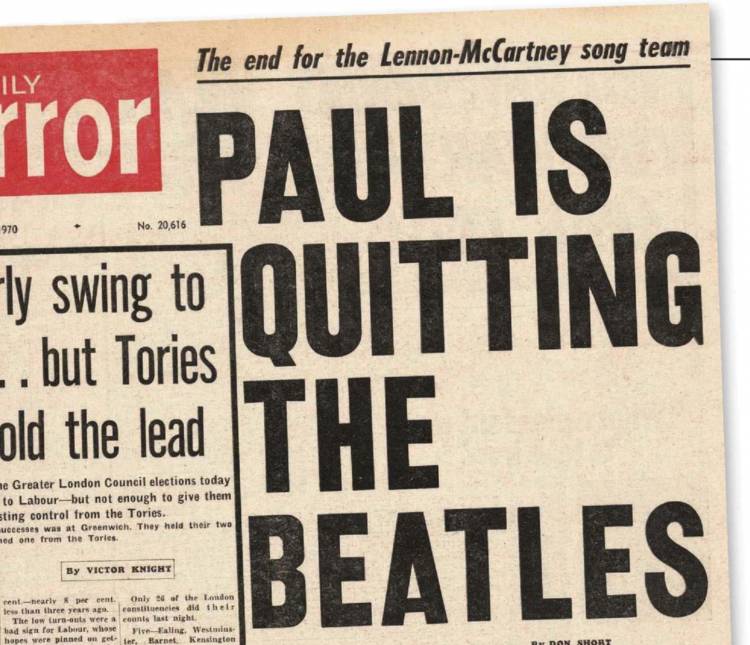 Hoy se cumplen 54 años que Paul McCartney abandona Beatles