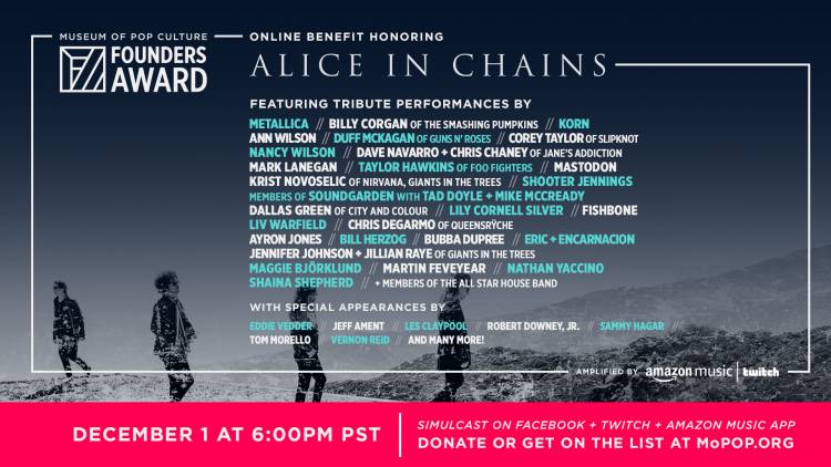El homenaje para Alice in Chains contará con Metallica, Corey Taylor, Korn y más bandas