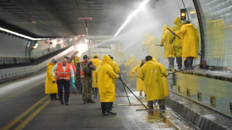 Se realizarán tareas de limpieza en el interior del Túnel Subfluvial