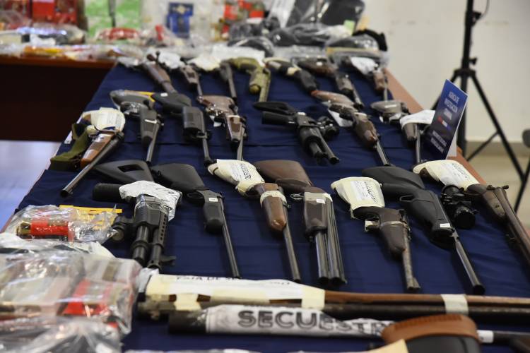 Se registró secuestro récord de armas de fuego en los últimos 18 meses en la provincia