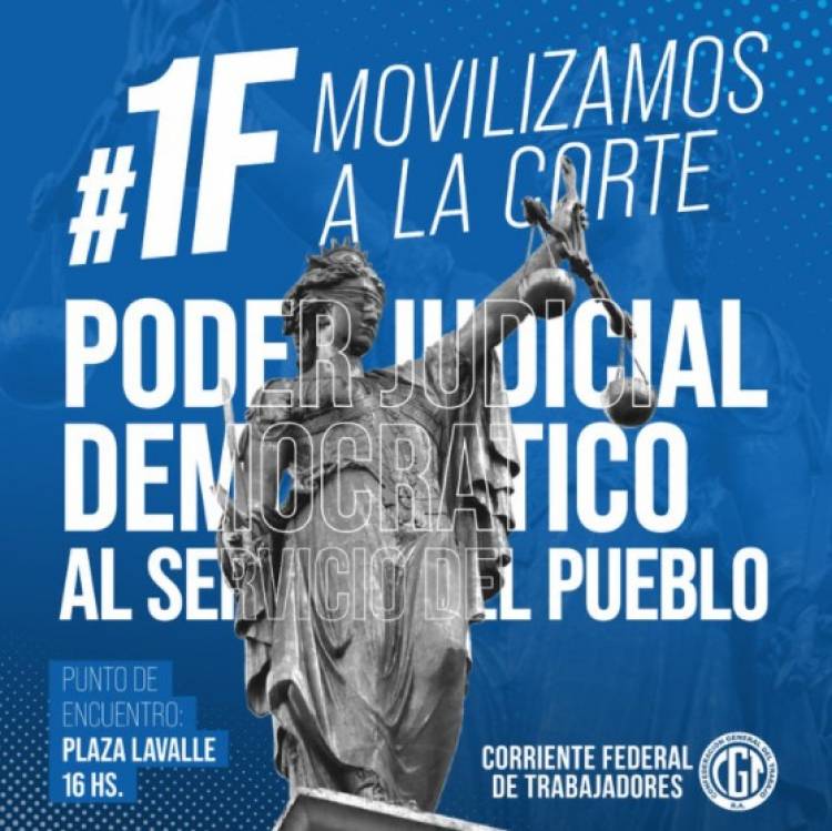 FESTRAM MOVILIZA EL 1F: Por un poder judicial democrático al servicio del pueblo 