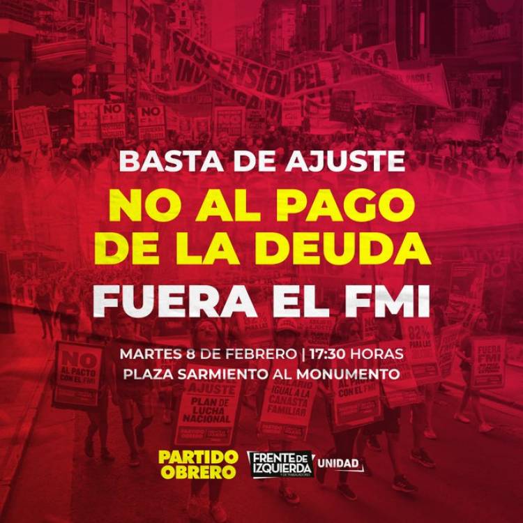 Marcha nacional contra el acuerdo con el FMI en Rosario