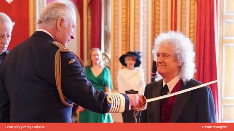 Brian May nombrado caballero por el rey Carlos en el Palacio de Buckingham