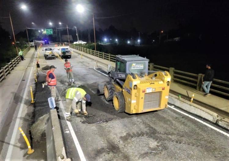 Vialidad Nacional finalizó los arreglos en las rampas del puente bailey sobre el carretero