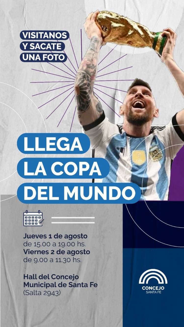 ¡La copa del mundo llega al Concejo Municipal de Santa Fe!